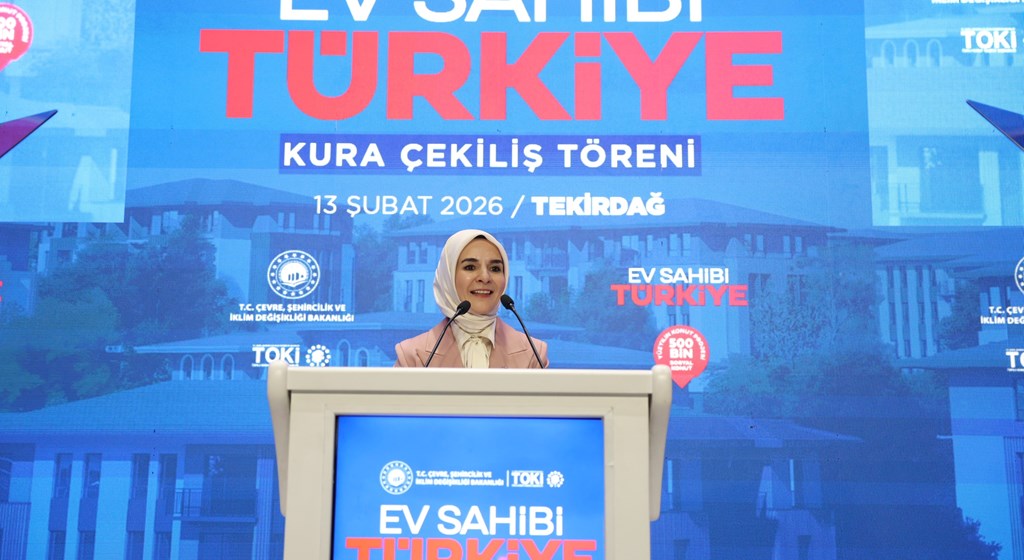 Aile ve Sosyal Hizmetler Bakanımız Göktaş, Tekirdağ'da sosyal konutların kura çekilişinde konuştu