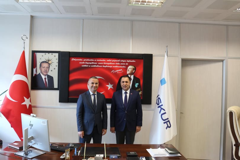 İl Müdürümüz İlkay Türkoğlu, Çalışma ve İş Kur İl Müdürü Sayın Abdulkadir Soylu’yu Makamında Ziyareti
