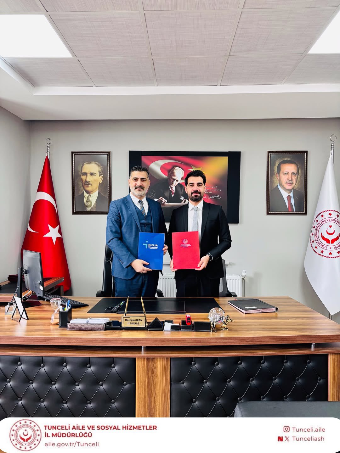 Müdürlüğümüz ile Tunceli Çalışma ve İş Kurumu İl Müdürlüğü Arasında İşgücü Uyum Programı Yüklenici Sözleşmesi İmzalandı