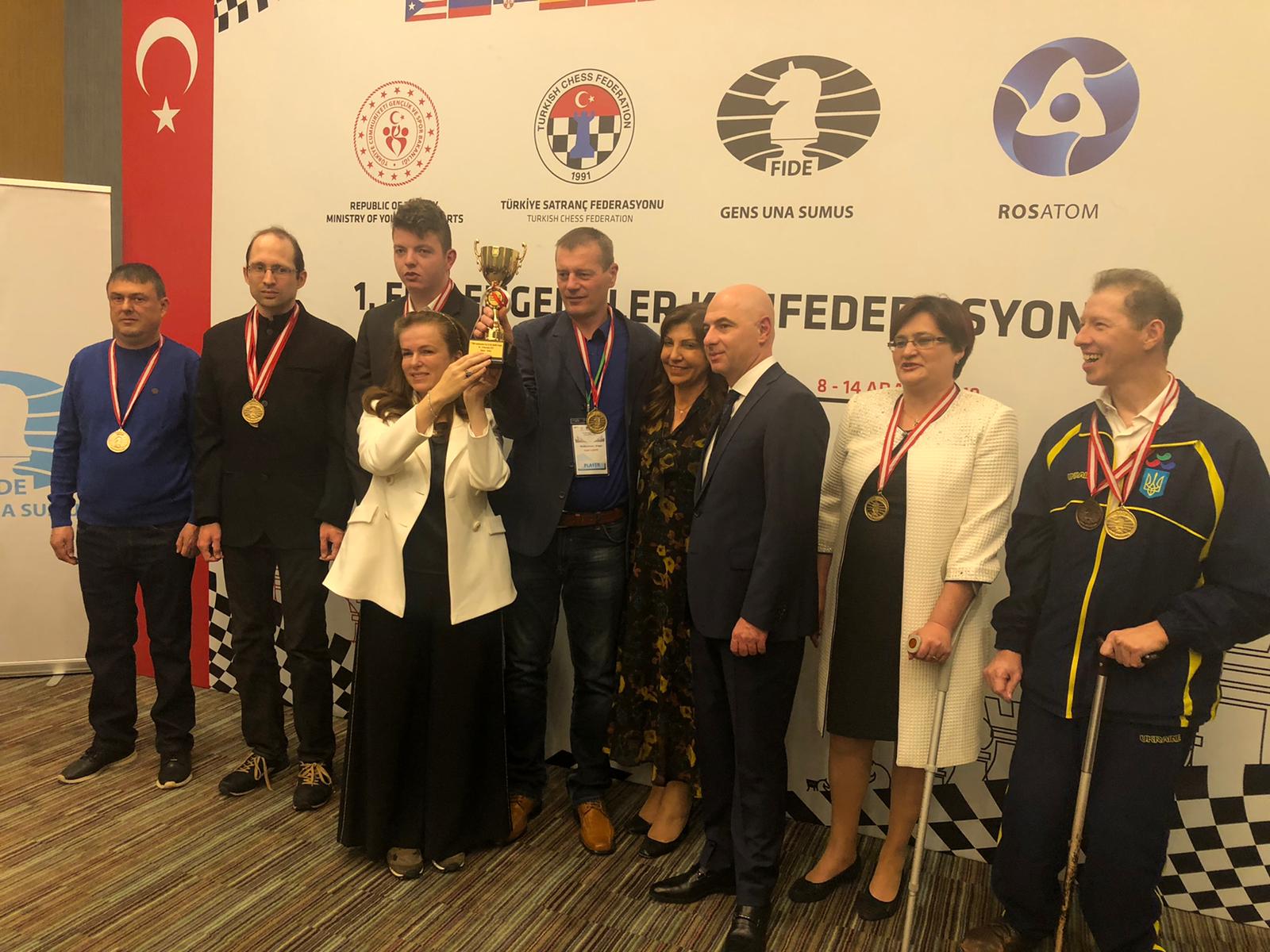 Dünya Satranç Federasyonu (FIDE) Tarafından İlk Kez Düzenlenen "FIDE Engelliler İçin Konfederasyon Kupası" Sona Erdi
