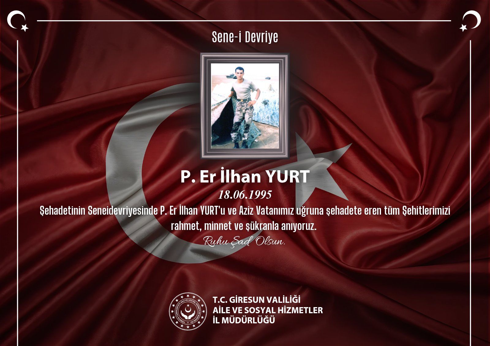 Vatan Uğruna Can Veren Kahraman Şehitlerimizi Rahmet ve Minnetle Yâd Ediyoruz