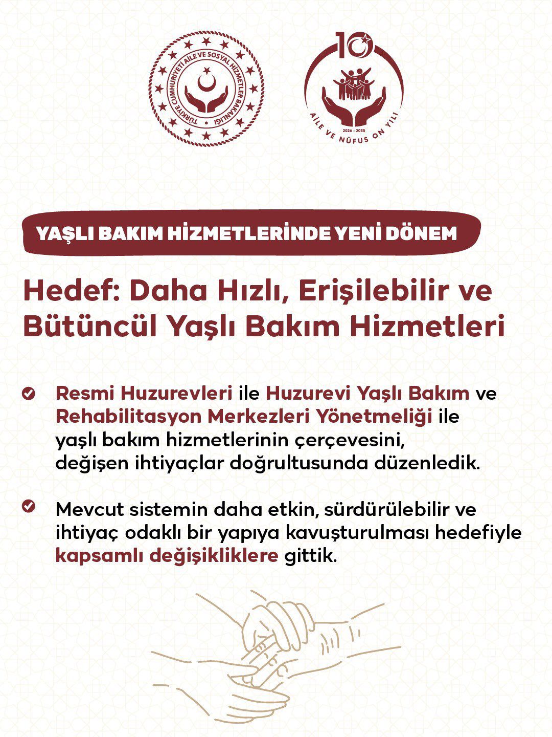 Huzurevleri Yönetmeliği ile Yaşlı Bakım Hizmetlerinde Yeni Dönem