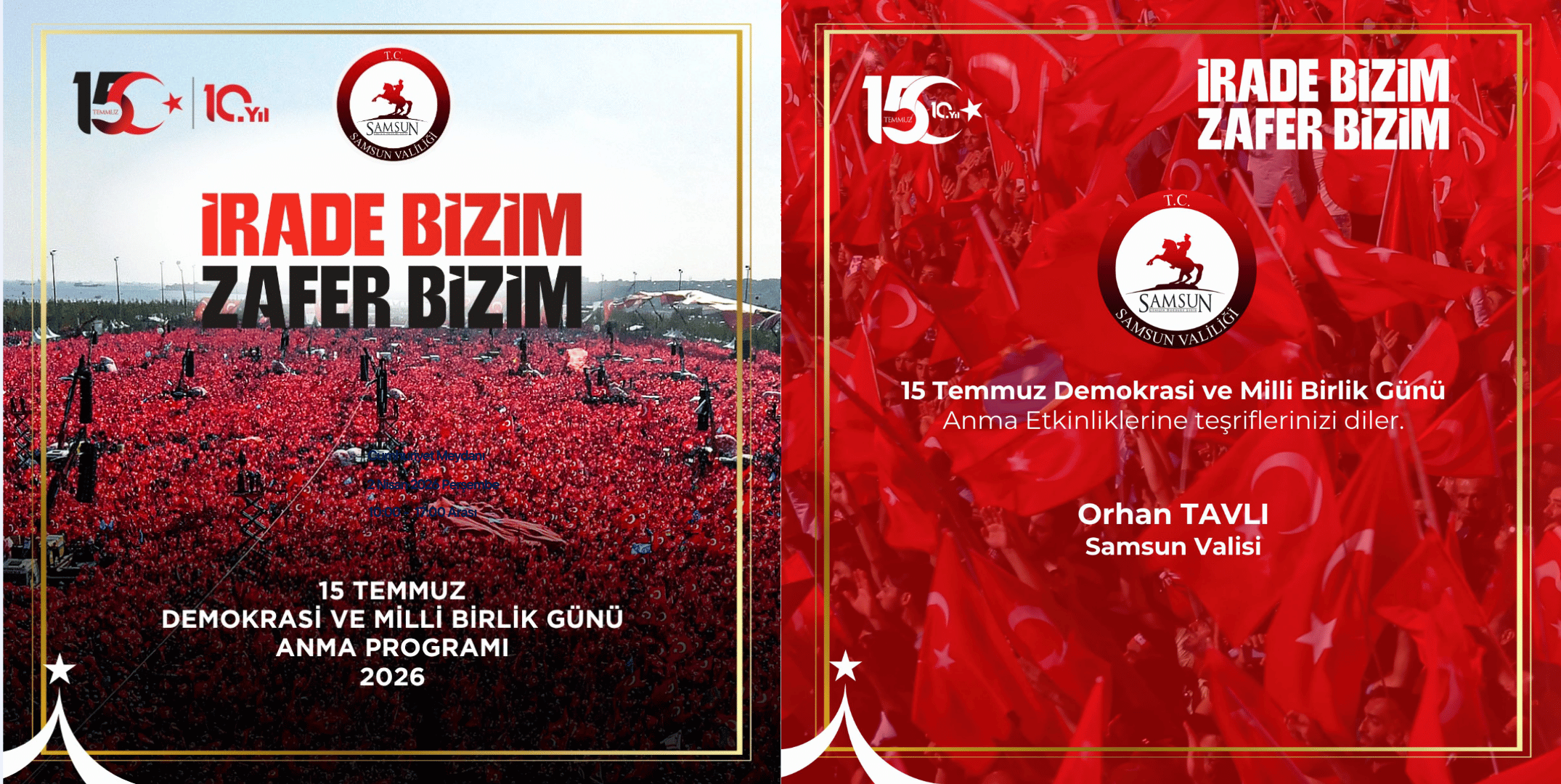 15 Temmuz Demokrasi ve Millî Birlik Günü Programı Düzenlenecek