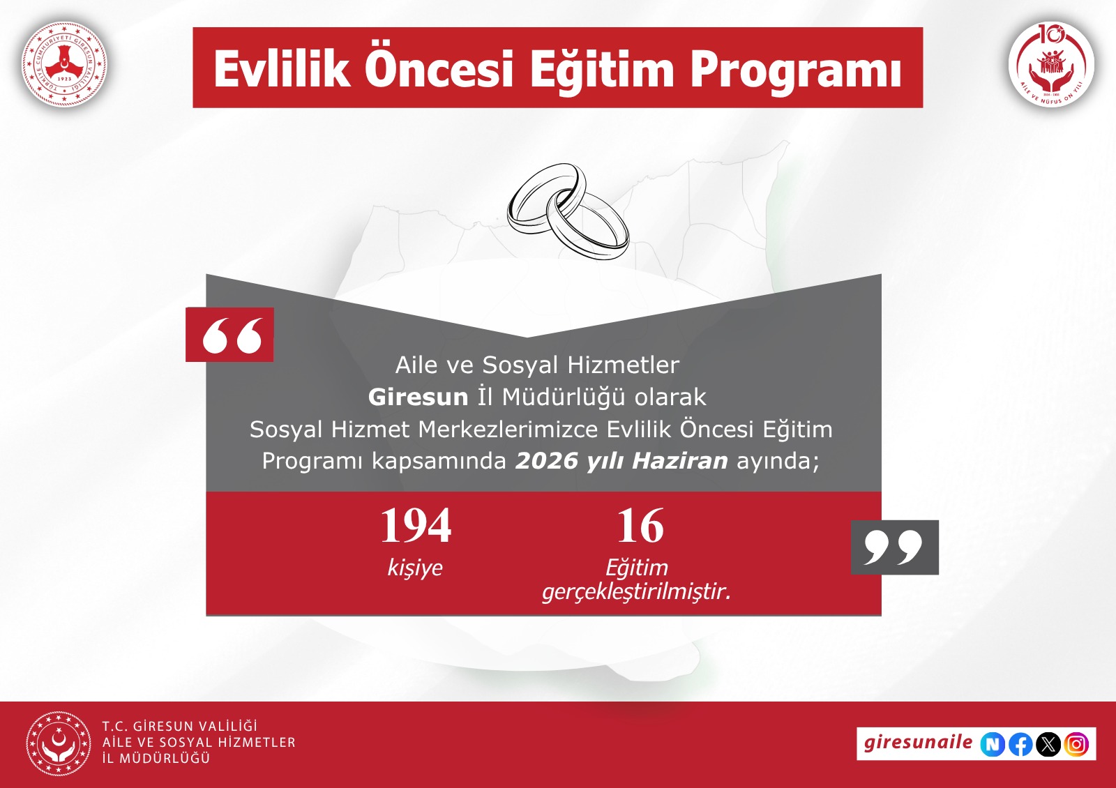 Evlilik Öncesi Eğitim Programlarımız Devam Ediyor