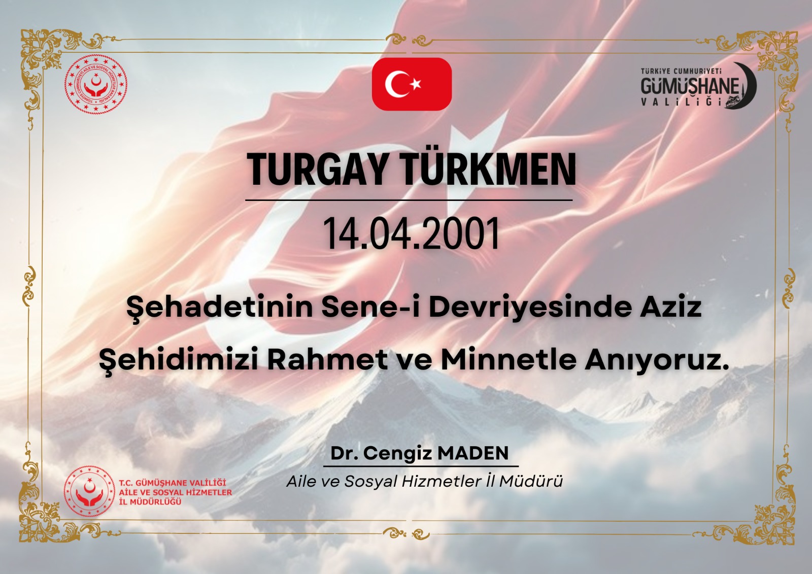Şehadetinin Sene-i Devriyesinde Aziz Şehidimizi Rahmet ve Minnetle Anıyoruz 
