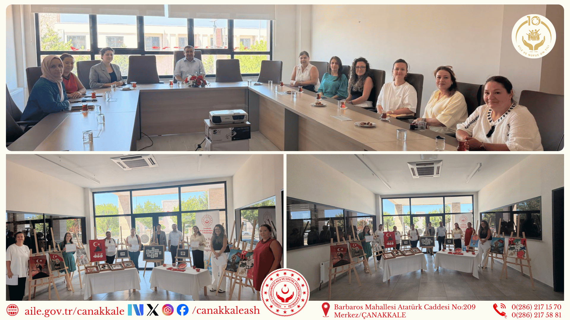 Sanata Teşvik ve Sanatla Yaşam Projesi Kapsamında Değerlendirme Toplantısı ve Katılım Belgesi Takdimi