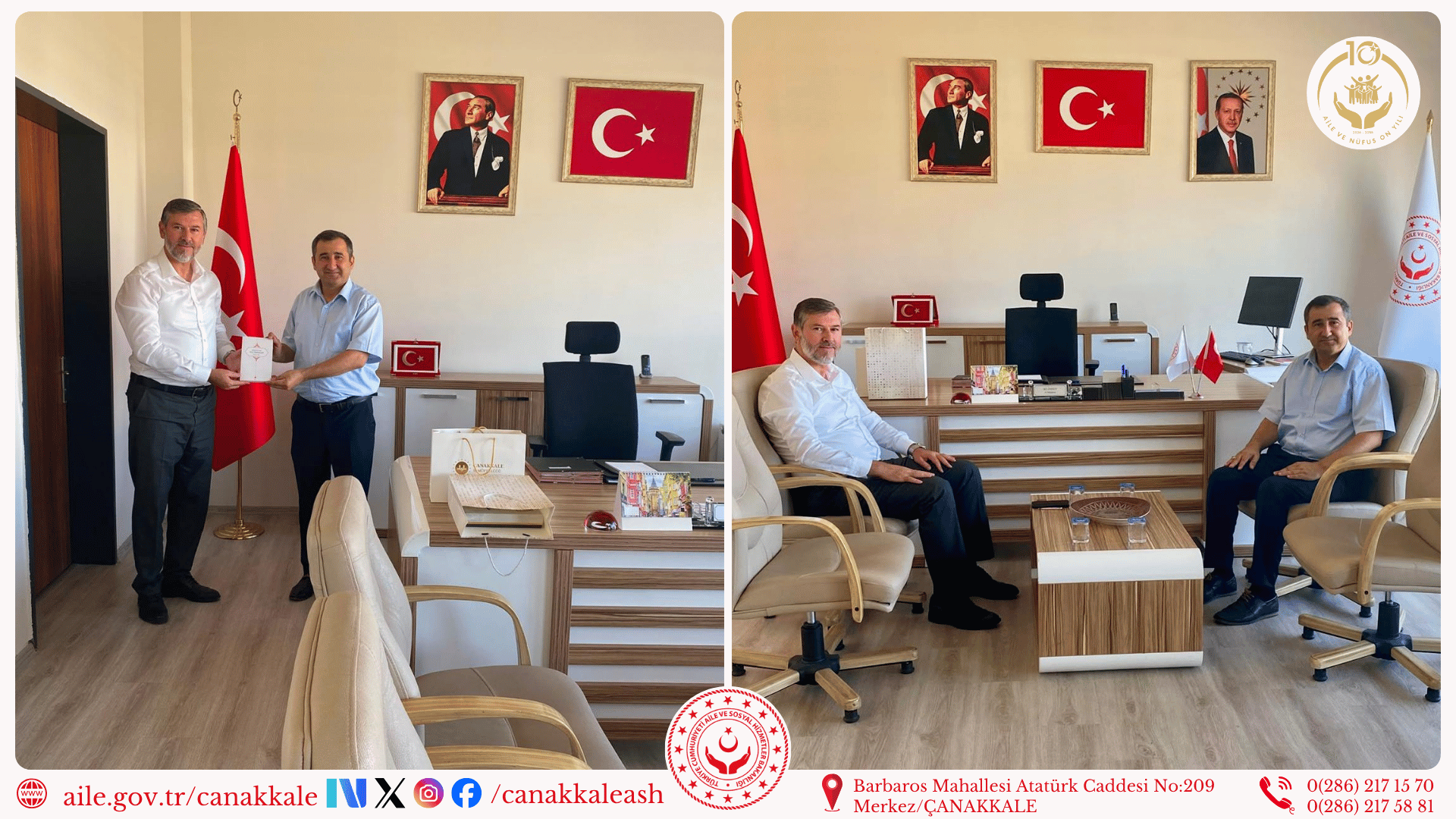 Çanakkale İl Müftüsü Sayın Mevlüt TOPÇU İl Müdürlüğümüzü Ziyaret Etti