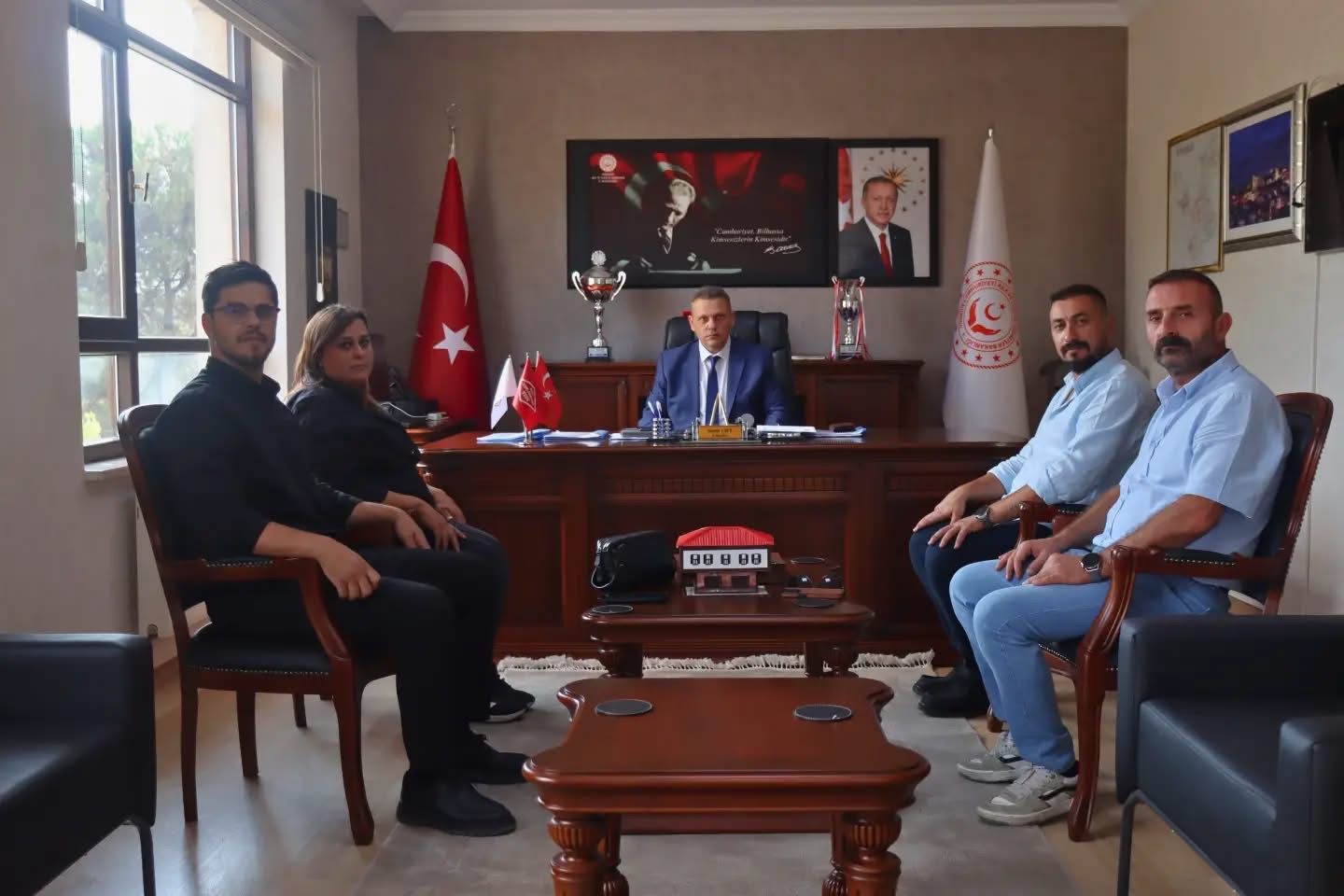 Öz Sağlık-İş’ten İl Müdürümüz Sami Çift’e "Hayırlı Olsun" Ziyareti