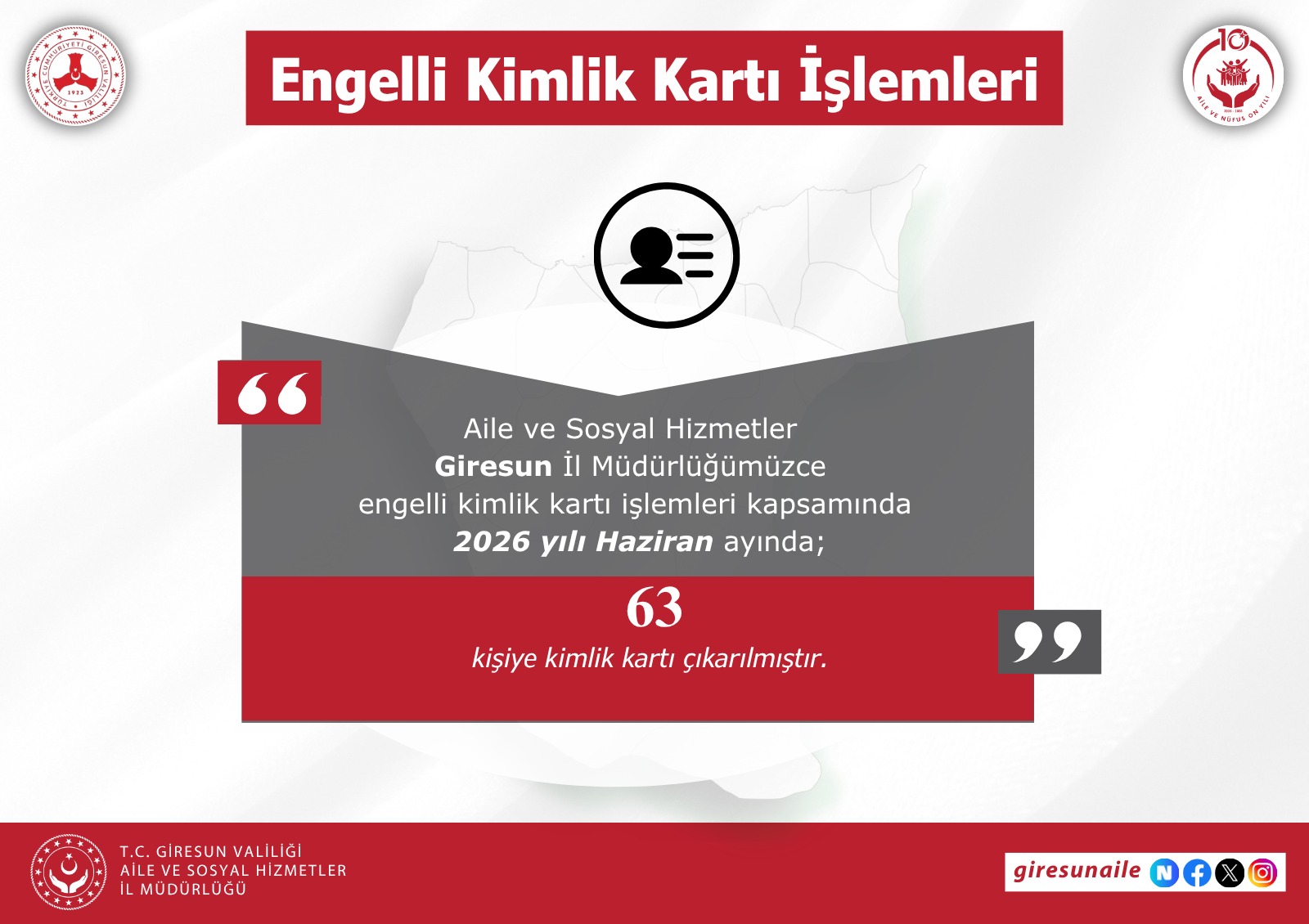 Engelli Bireylere Yönelik Hizmetler Sürdürülüyor
