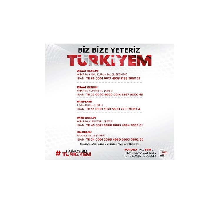 “Biz Bize Yeteriz Türkiye’m” Diyerek Başlatılan “Milli Dayanışma Kampanyası”