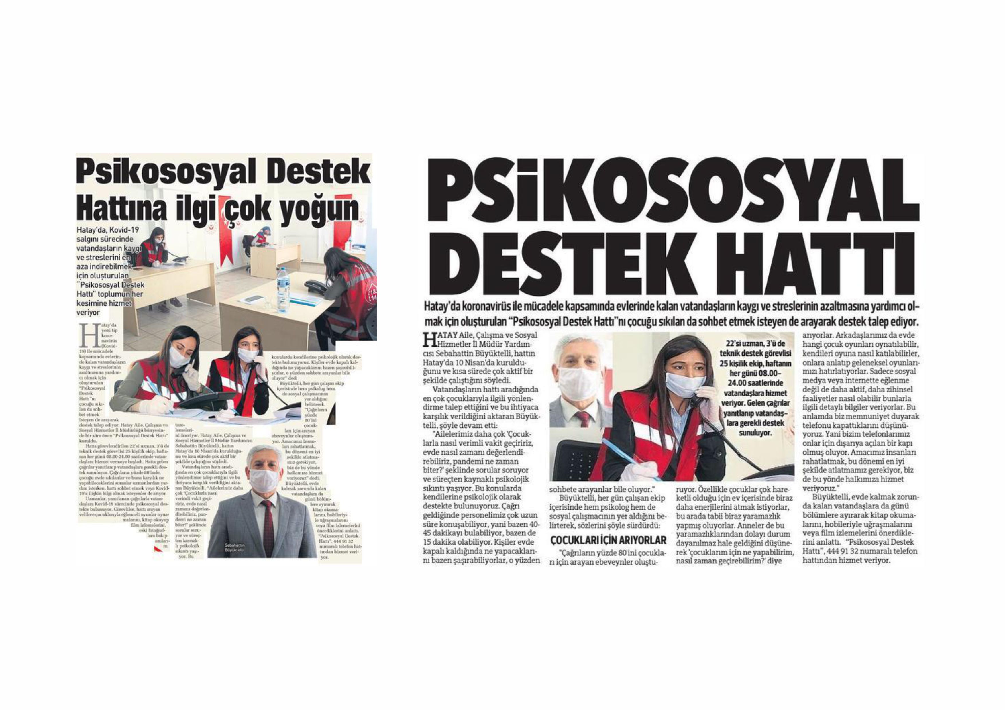 Koronavirüsle Mücadele Kapsamında Vatandaşlara Destek Olmak için Psikososyal Destek Hattı Kuruldu.