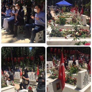 Bayram Sabahı Aziz Şehitlerimizi Rahmet ve Dua ile Andık - fotoğraf 1