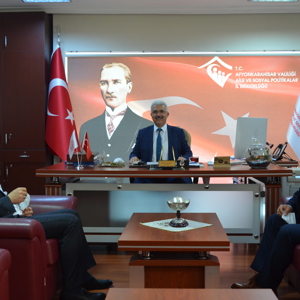 Afyonkarahisar Gençlik ve Spor İl Müdürü ve Katılım Ziraat Bankası Şube Müdürü, İl Müdürlüğümüze ziyarette bulundu. - fotoğraf 1
