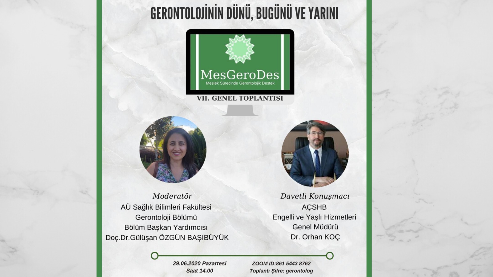 Gerontolojinin Dünü, Bugünü ve Yarını Online Toplantıda Değerlendirildi