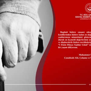  İl Müdürümüz Muhammet MERMER’in “1 Ekim Dünya Yaşlılar Günü’’ Mesajı - fotoğraf 1