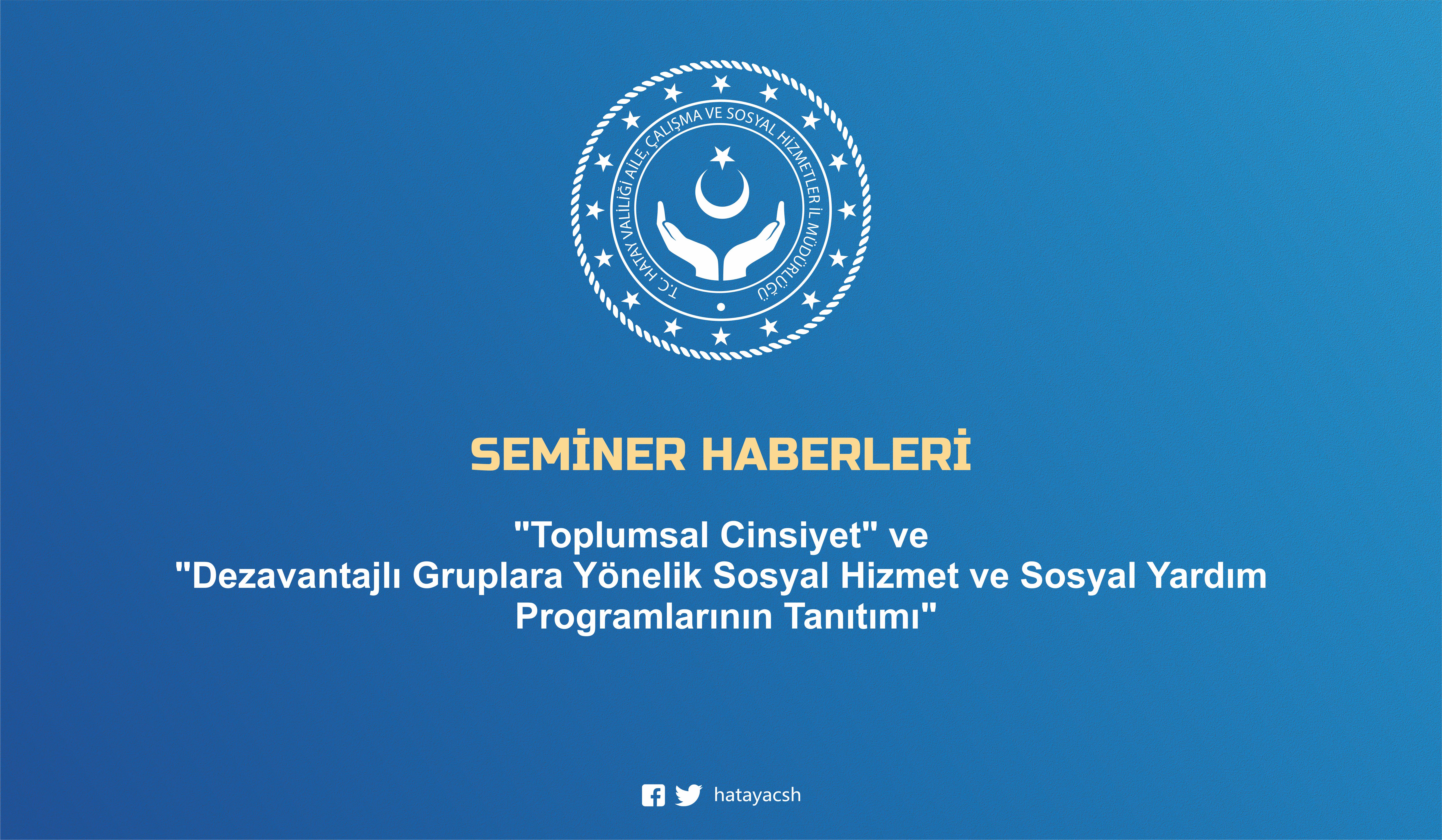 Hatay İl Tarım ve Orman Müdürlüğünde " Toplumsal Cinsiyet" Konusunda Seminer Verildi.