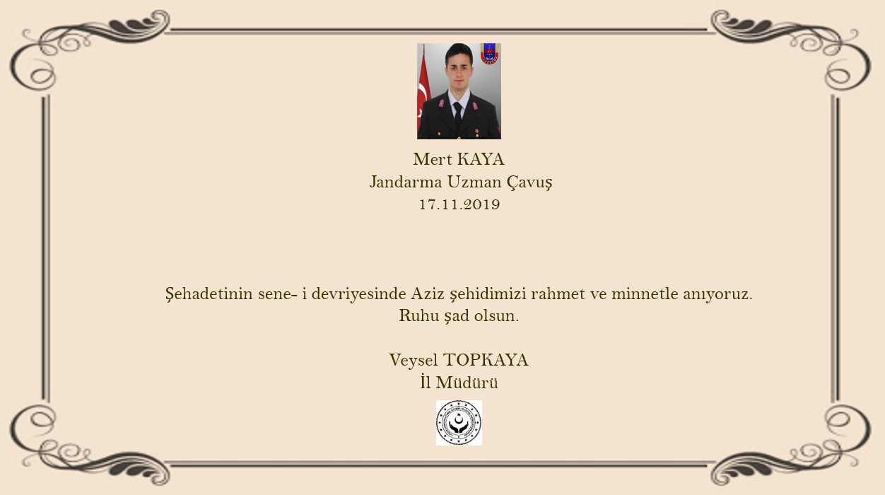 Şehadetinin Sene-i Devriyesinde Aziz Şehidimizi Rahmet ve Minnetle Anıyoruz. Ruhu Şad Olsun