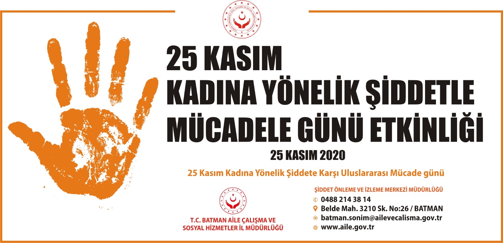 25 Kasım Kadına Yönelik Şiddet ile Mücadele Günü Etkinliği