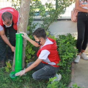 Öğrencilerimiz Sokak Hayvanları İçin kafes, Yem ve Su Kaplarını Parklara Yerleştirdi - fotoğraf 6