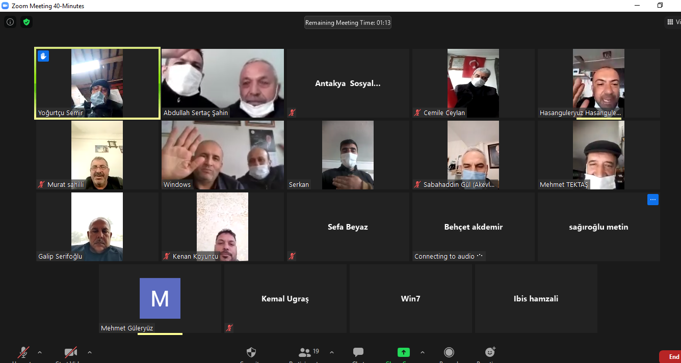 Antakya İlçesi Muhtarlarına Online Eğitim Verildi.
