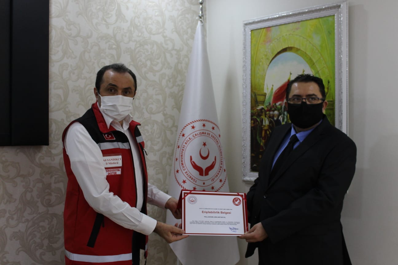 Palladium Alışveriş Merkezine, İl Müdürümüz Tarafından “Erişilebilirlik Belgesi” Verildi.