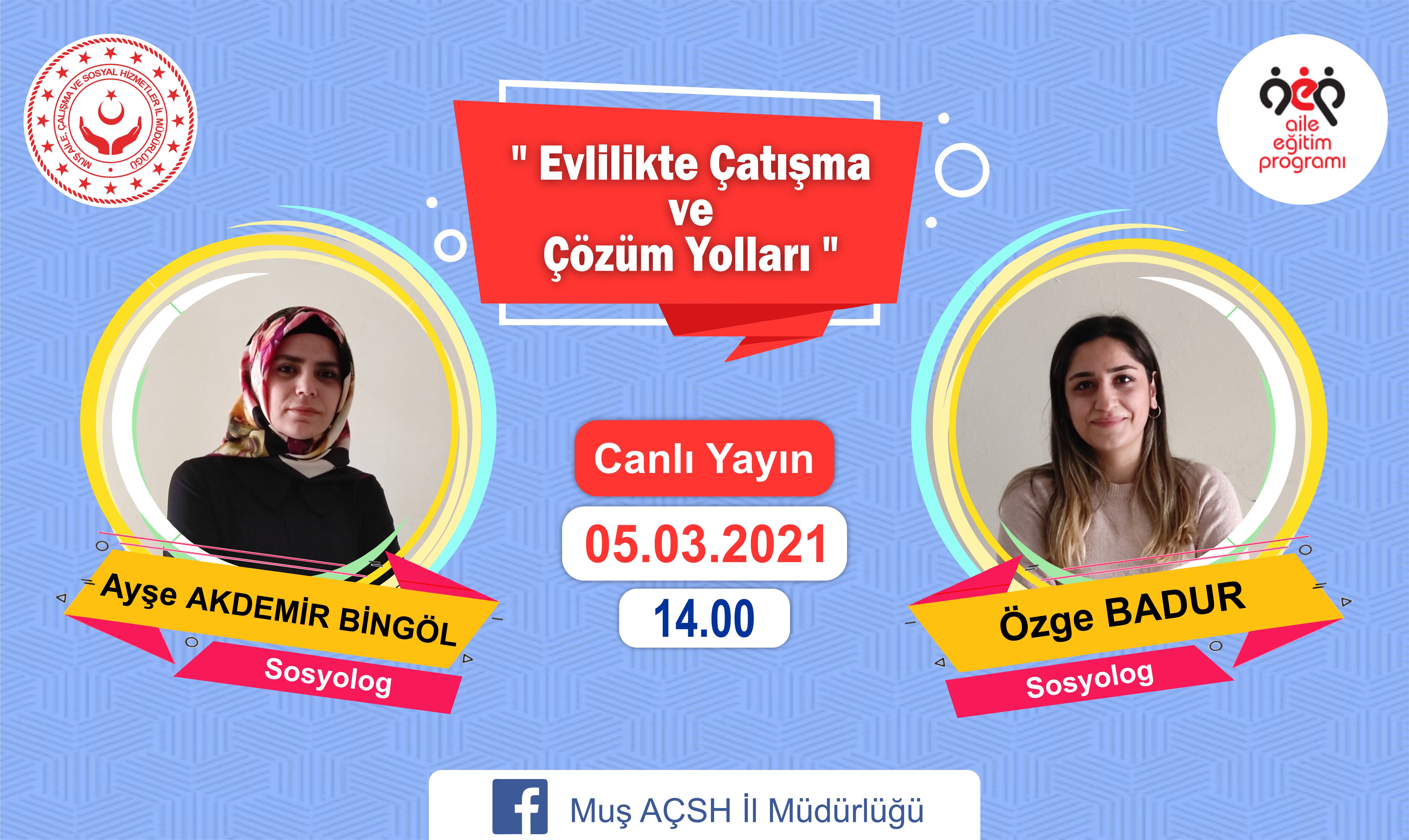 "Evlilikte Çatışma ve Çözüm Yolları" Konulu Canlı Yayına Tüm Halkımız Davetlidir