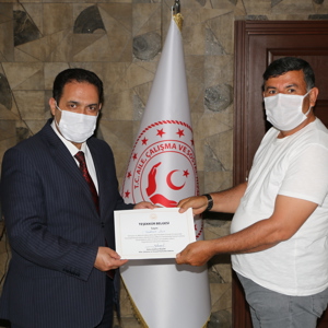 Sayın Bakanımızdan Engelli Kuruluşlarımıza Teşekkür Belgesi  - fotoğraf 1