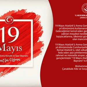 İl Müdürümüz Muhammet MERMER’in  “19 Mayıs Atatürk’ü Anma, Gençlik ve Spor Bayramı” Mesajı - fotoğraf 1