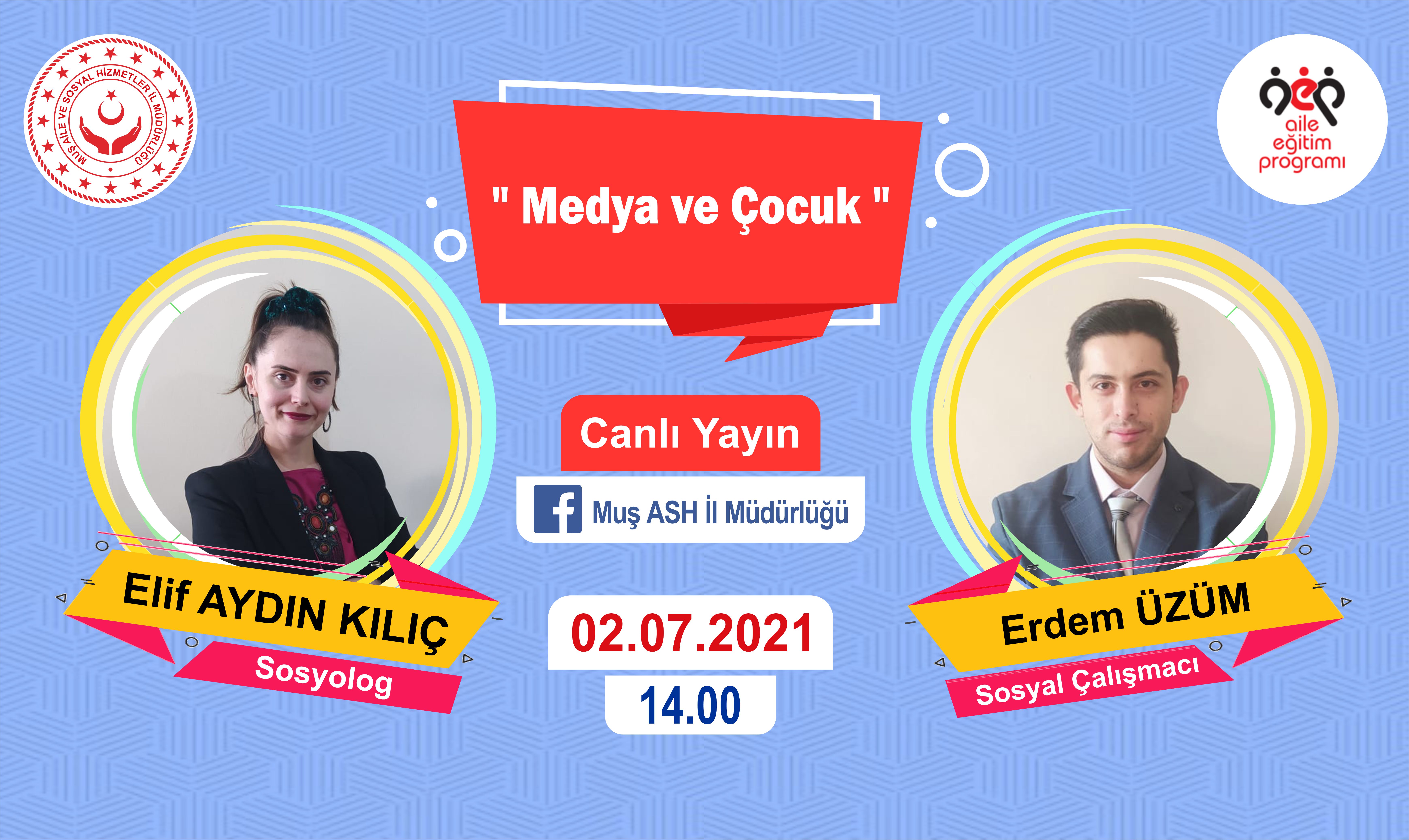 Meslek Elemanlarımız Tarafından "Medya ve Çocuk" Konulu Canlı Yayın Yapılacak