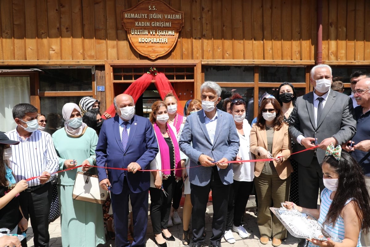 Kemaliye Eğin Valemi Kadın Girişimi Üretim ve İşletme Kooperatifi'nin Açılışı Gerçekleştirildi