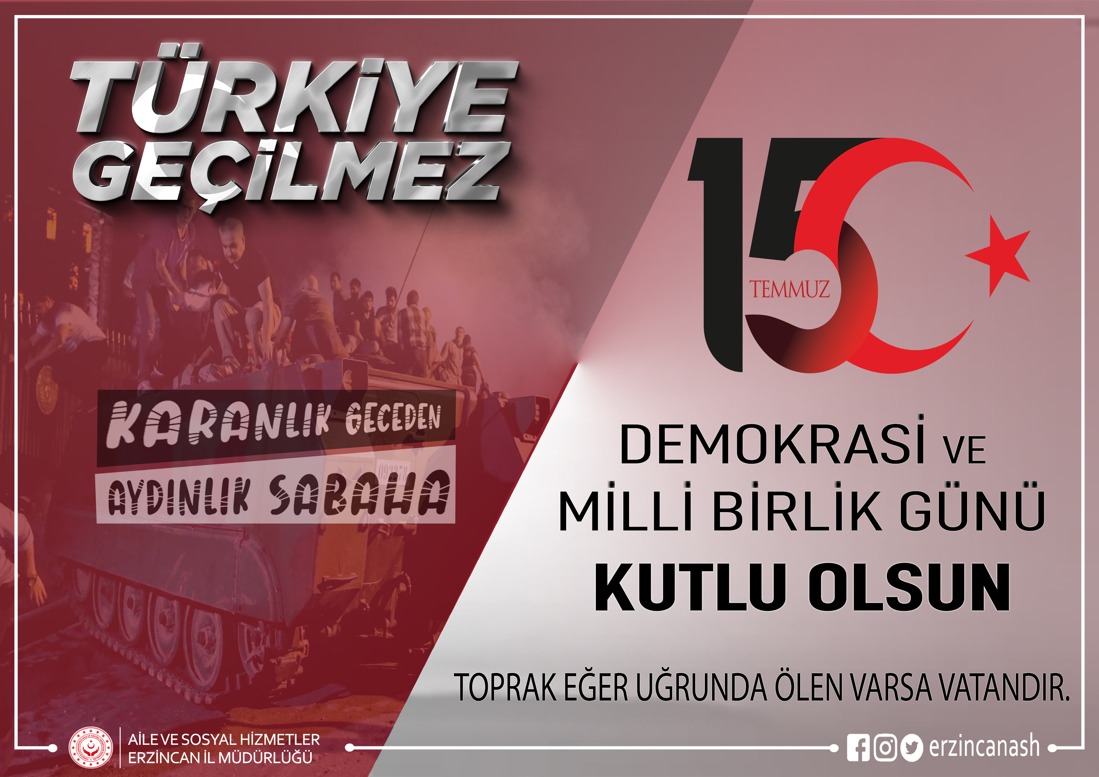 Karanlık Geceden Aydınlık Sabaha 15 Temmuz Destanı :"Toprak Eğer Uğrunda Ölen Varsa Vatandır."