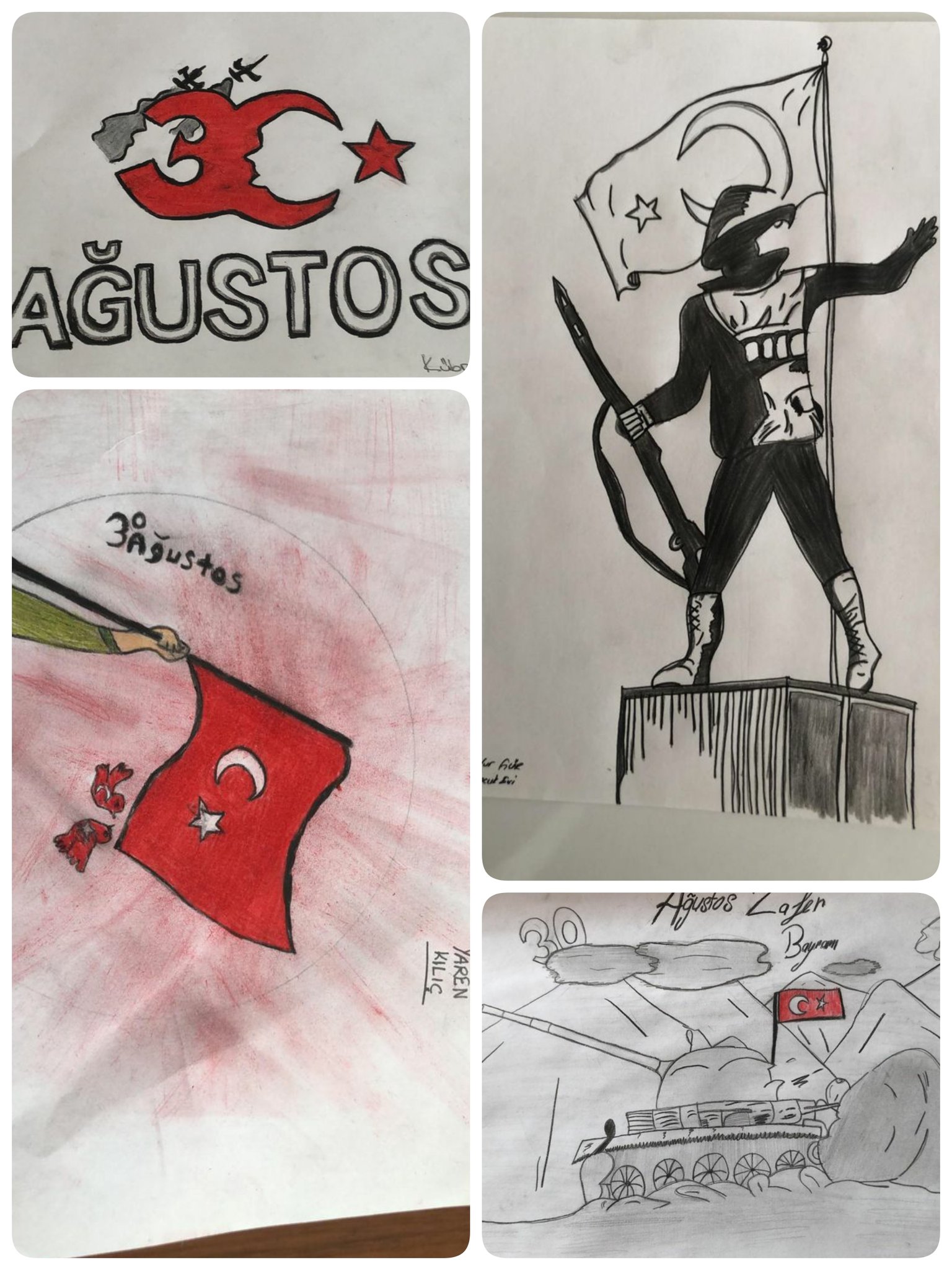 Çocuklarımızdan 30 Ağustos Zafer Bayramı Resimleri