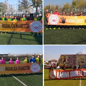 25 Kasım Kadına Yönelik Şiddet İle Mücadele Günü Kapsamında Futbol Müsabakalarında Farkındalık Oluşturuldu - fotoğraf 4