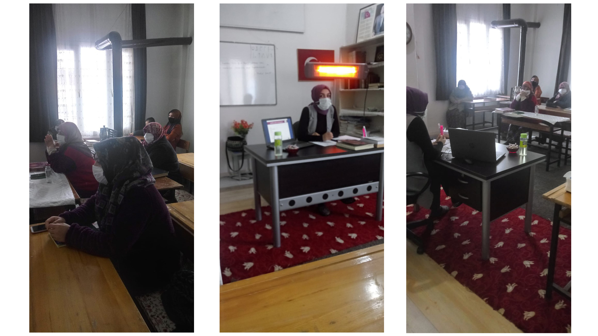 Belen Cumhuriyet Tepebaşı Kadın Kuran Kursu yararlanıcılarına “Aile İçi ve Kadına Yönelik Şiddetle Mücadele” konulu seminer verildi. 