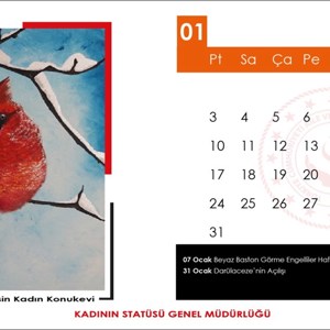 Kadın konukevindeki kadınların ellerinden çıkan eserler, 2022 yılı takvimini donattı - fotoğraf 4