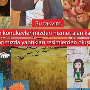 Kadın konukevindeki kadınların ellerinden çıkan eserler, 2022 yılı takvimini donattı - fotoğraf 5
