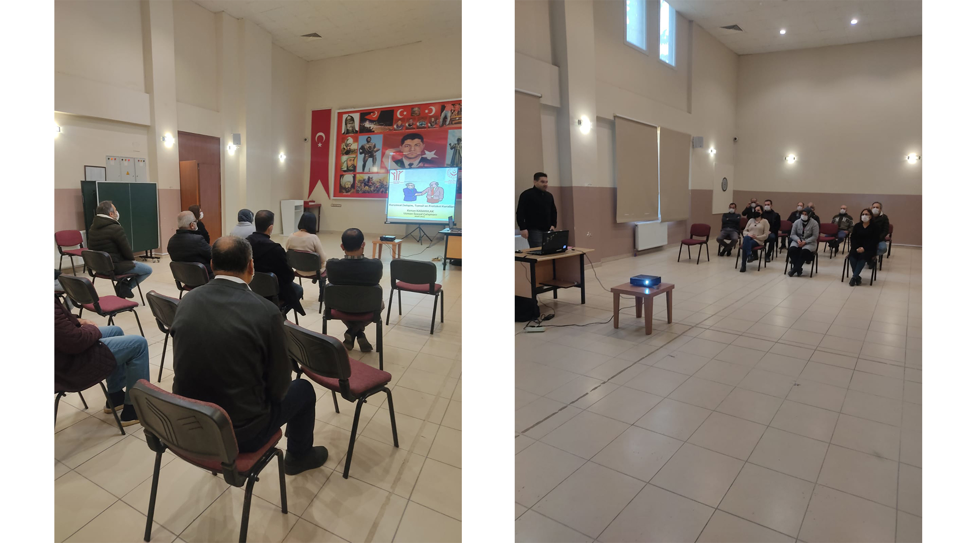 Hatay Çocuk Evleri Sitesi Müdürlüğü Personeline “Kurumsal İletişim, Temsil ve Protokol Kuralları” konulu seminer verildi.